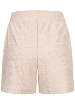 ONLY Damen High-Waist Struktur Sweat Shorts Pumice Stone Beige Melange -Luftig Und Leicht 22030939 2