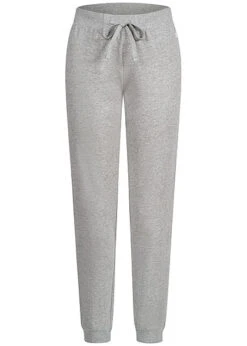 Champion Damen Leichte Joggingshose Mit Rippblenden Tunnelzug Grau Melange