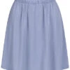 VILA Damen High-Waist Skater Struktur Rock English Manor Blau -Luftig Und Leicht 22031050