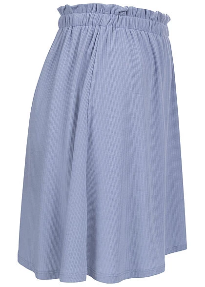 VILA Damen High-Waist Skater Struktur Rock English Manor Blau 4 VILA Damen High-Waist Skater Struktur Rock English Manor Blau – Bild 2