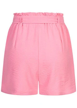 ONLY Damen Paperbag Shorts Kurze Hose Mit Bindegürtel 2 Pockets Sachet Pink -Luftig Und Leicht 22040062 2