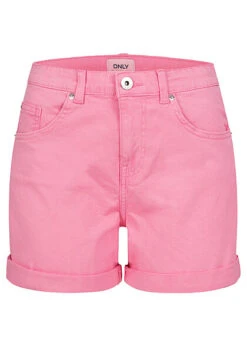 ONLY Damen Jeans Shorts Kurze Hose Mit 5-Pockets Sachet Pink