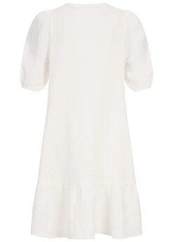 Vero Moda Damen Volant Kleid Mit V-Neck Schnee Weiss -Luftig Und Leicht 22040200 2