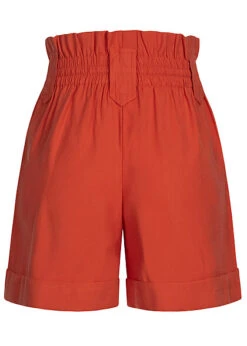 VILA Damen Paperbag Shorts Mit Gummibund Valiant Rot -Luftig Und Leicht 22040468 2