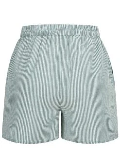VILA Damen Shorts Mit Gummibund Und 2-Pockets Gestreift Arctic Blau -Luftig Und Leicht 22040488 2
