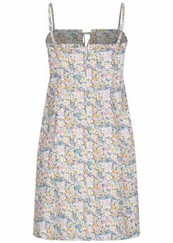 ONLY Damen Viskose Kleid Mit Bindedetail Und Rüschen Blumenprint Coronet Blau 7 ONLY Damen Viskose Kleid Mit Bindedetail Und Rüschen Blumenprint Coronet Blau -Luftig Und Leicht 22040517 2