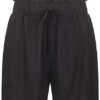 Pieces Damen High-Waist Frill Viskose Shorts Mit Tunnelzug 2-Pockets Schwarz -Luftig Und Leicht 22040600