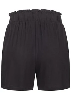 Pieces Damen High-Waist Frill Viskose Shorts Mit Tunnelzug 2-Pockets Schwarz -Luftig Und Leicht 22040600 2