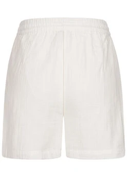 Pieces Damen High-Waist Shorts In Leinenoptik Mit Tunnelzug Cloud Dancer Weiss -Luftig Und Leicht 22040604 2