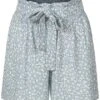 ONLY Damen NOOS Viskose Struktur Shorts Gummibund Deko Bindedetail Geblümt Cashmere -Luftig Und Leicht 22040709
