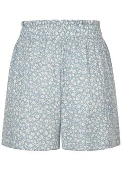 ONLY Damen NOOS Viskose Struktur Shorts Gummibund Deko Bindedetail Geblümt Cashmere -Luftig Und Leicht 22040709 2