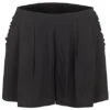 VILA Damen Viskose Shorts Mit Seitl. Rüschendetails 2-Pockets Schwarz -Luftig Und Leicht 22040772