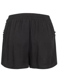 VILA Damen Viskose Shorts Mit Seitl. Rüschendetails 2-Pockets Schwarz -Luftig Und Leicht 22040772 2