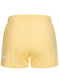 Champion Damen Sweat Shorts Mit Gummibund Und Logo Print 2-Pockets Gelb Weiss -Luftig Und Leicht 22040778 2