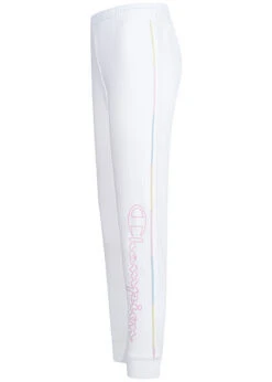 Champion Damen Jogginghose Mit Gummibund Und Logo Print Weiss Multicolor