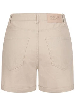 ONLY Damen High-Waist Mom Fit Jeans Shorts Mit Beinumschlag 5-Pockets Silver Lining Beige 7 ONLY Damen High-Waist Mom Fit Jeans Shorts Mit Beinumschlag 5-Pockets Silver Lining Beige -Luftig Und Leicht 22050013 2