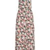 ONLY Damen Viskose Maxikleid Taillengummibund Blumen Print Verstellb. Träger Schwarz Mc 1 ONLY Damen Viskose Maxikleid Taillengummibund Blumen Print Verstellb. Träger Schwarz Mc -Luftig Und Leicht 22050032
