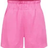 ONLY Damen High-Waist Viskose Paperbag Shorts 2-Pockets Ziernähte Super Pink 2 ONLY Damen High-Waist Viskose Paperbag Shorts 2-Pockets Ziernähte Super Pink -Luftig Und Leicht 22050163