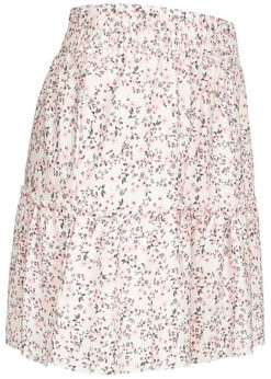 Seventyseven X Anniju Damen Mini Stufenrock Mit Blumen Print & Breitem Bund Weiss -Luftig Und Leicht 22057298 2