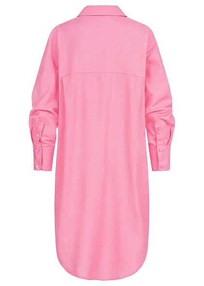 ONLY Damen 3/4 Arm Longform Viskose Hemd Blusen Shirt Mit Knopfleiste Sachet Pink 4 ONLY Damen 3/4 Arm Longform Viskose Hemd Blusen Shirt Mit Knopfleiste Sachet Pink – Bild 2