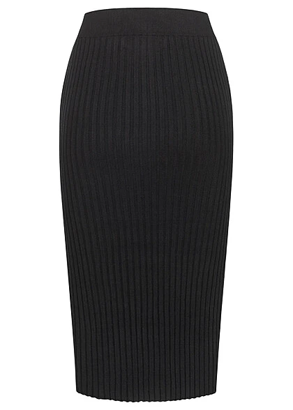 Vero Moda Damen Rock Strukturstoff Und Gummibund Schwarz 5 Vero Moda Damen Rock Strukturstoff Und Gummibund Schwarz – Bild 3