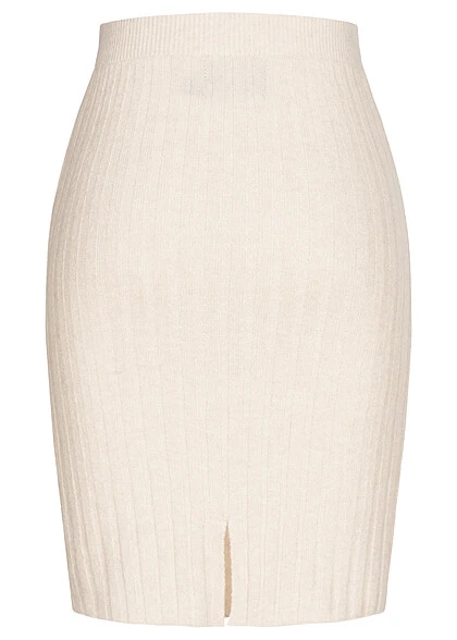 Pieces Damen NOOS High-Waist Strickrock Mit Gummibund Strukturstoff Whitecap Grau 5 Pieces Damen NOOS High-Waist Strickrock Mit Gummibund Strukturstoff Whitecap Grau – Bild 3