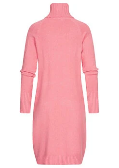 Seventyseven Lifestyle Damen Rollkragen Kleid Mit 2 Taschen Pink 7 Seventyseven Lifestyle Damen Rollkragen Kleid Mit 2 Taschen Pink -Luftig Und Leicht 22106519 2