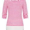 Hailys Damen 2in1 Hemd Und Pullover Mit Turn-Up Ärmeln Gestreift Pink Weiss 1 Hailys Damen 2in1 Hemd Und Pullover Mit Turn-Up Ärmeln Gestreift Pink Weiss -Luftig Und Leicht 23010130