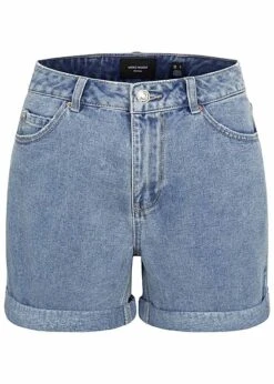 Vero Moda Damen NOOS Jeans Shorts Mit 5-Pockets Hell Blau Denim