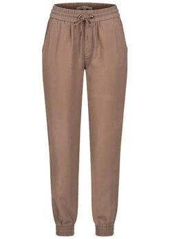 ONLY Damen NOOS Viskose Stoffhose Tunnelzug Gummibund 2-Pockets Walnut Braun