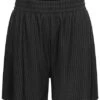 Pieces Damen NOOS Shorts Kurze Hose Mit Gummibund Strukturstoff Schwarz -Luftig Und Leicht 23030059