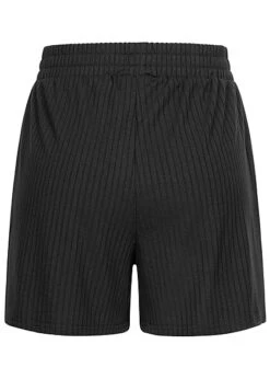 Pieces Damen NOOS Shorts Kurze Hose Mit Gummibund Strukturstoff Schwarz -Luftig Und Leicht 23030059 2