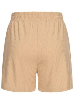 Pieces Damen NOOS Shorts Kurze Hose Mit Gummibund Strukturstoff Cream Beige -Luftig Und Leicht 23030061 2