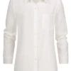 Aiki Damen Hemd Bluse Mit Brusttasche Strukturstoff Weiss -Luftig Und Leicht 23030423