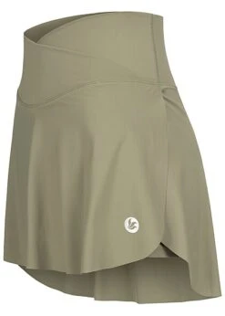Aiki Damen 2in1 Shorts Und Rock Im Wickel-Look Oliv Grün 8 Aiki Damen 2in1 Shorts Und Rock Im Wickel-Look Oliv Grün -Luftig Und Leicht 23030461 2