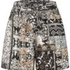 Cloud5ive Damen Viskose Shorts Mit Bindegürtel Und Paisley Print Schwarz 1 Cloud5ive Damen Viskose Shorts Mit Bindegürtel Und Paisley Print Schwarz -Luftig Und Leicht 23036727