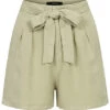 Vero Moda Damen NOOS Shorts Kurze Hose Mit Bindegürtel Reseda Grün 1 Vero Moda Damen NOOS Shorts Kurze Hose Mit Bindegürtel Reseda Grün -Luftig Und Leicht 23040005