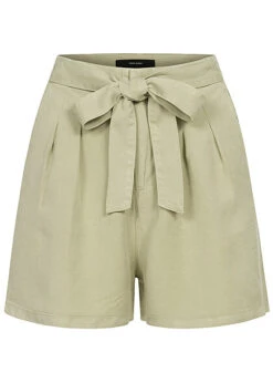 Vero Moda Damen NOOS Shorts Kurze Hose Mit Bindegürtel Reseda Grün