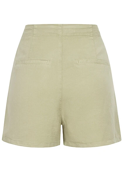Vero Moda Damen NOOS Shorts Kurze Hose Mit Bindegürtel Reseda Grün 5 Vero Moda Damen NOOS Shorts Kurze Hose Mit Bindegürtel Reseda Grün – Bild 3