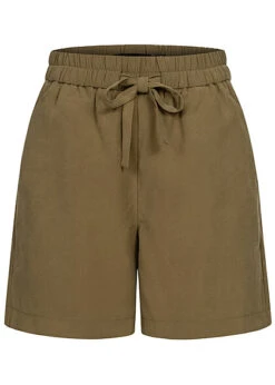 Vero Moda Damen NOOS Shorts Mit Gummibund Und Tunnelzug Capers Braun