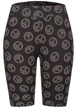 Urban Classics Ladies Soft Shorts Mit All Over Print Blackpeace Schwarz