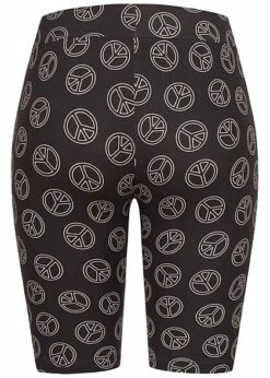 Urban Classics Ladies Soft Shorts Mit All Over Print Blackpeace Schwarz -Luftig Und Leicht 23050036 2