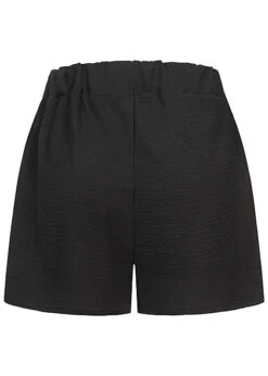 Cloud5ive Damen Musselin Shorts M. Aufgesetzten Taschen Schwarz -Luftig Und Leicht 23076016 2