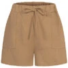Cloud5ive Damen Musselin Shorts M. Aufgesetzten Taschen Camel Braun