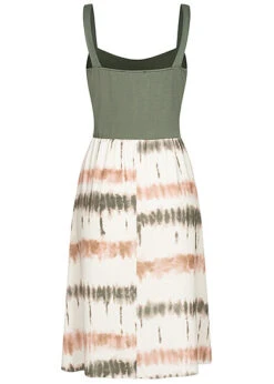 Cloud5ive Damen Trägerkleid Im 2-Tone Design Mit TIE DYE Print Grün Multicolor -Luftig Und Leicht 23076086 2