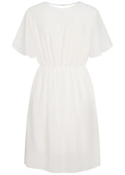 Victoria & Violet Damen Kleid Mit 2-lagigem Stoff Inklusive Kette Weiss -Luftig Und Leicht 23080018 2